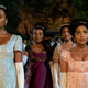 Simone Ashley, Adjoa Andoh, Shelley Conn, Charithra Chandran in Bridgerton season 2